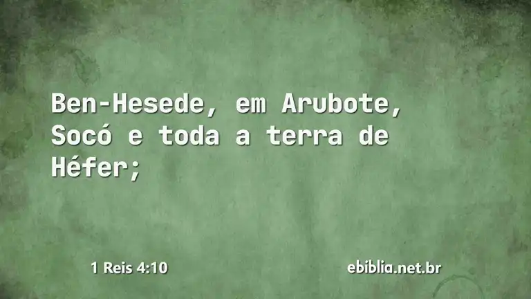 1 Reis 4:10