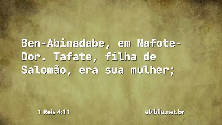 1 Reis 4:11