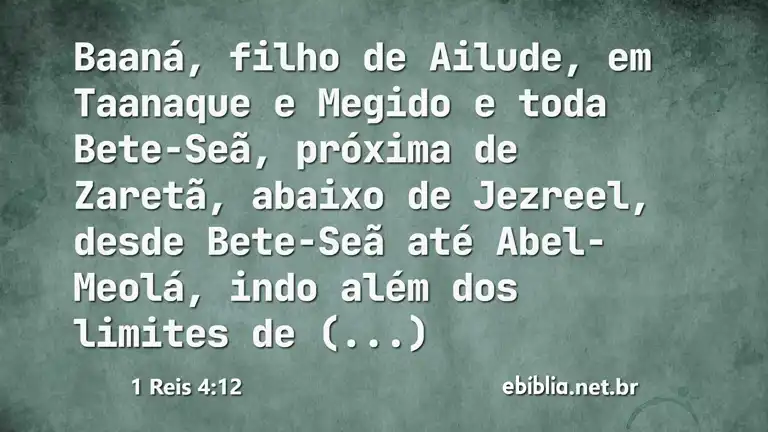 1 Reis 4:12