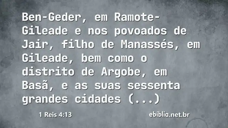 1 Reis 4:13