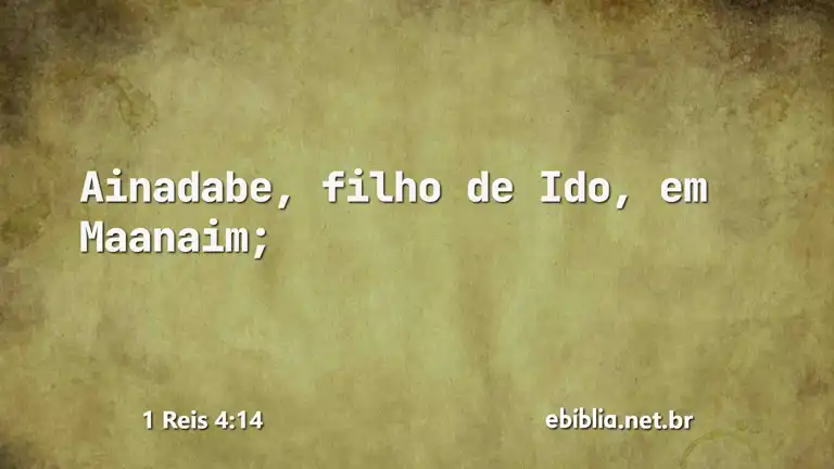 1 Reis 4:14