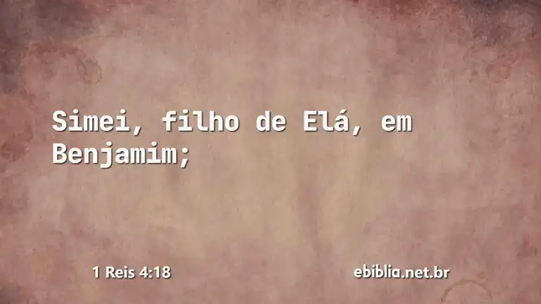 1 Reis 4:18