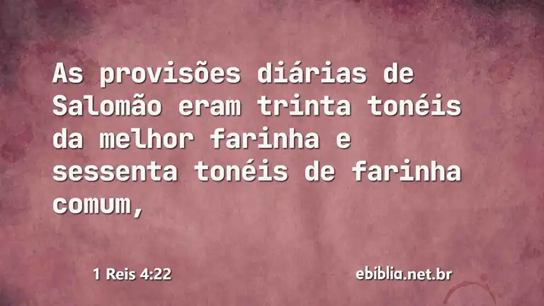 1 Reis 4:22