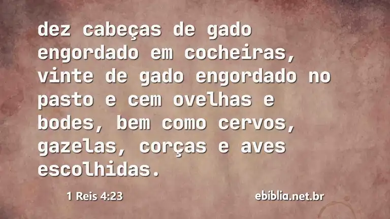 1 Reis 4:23