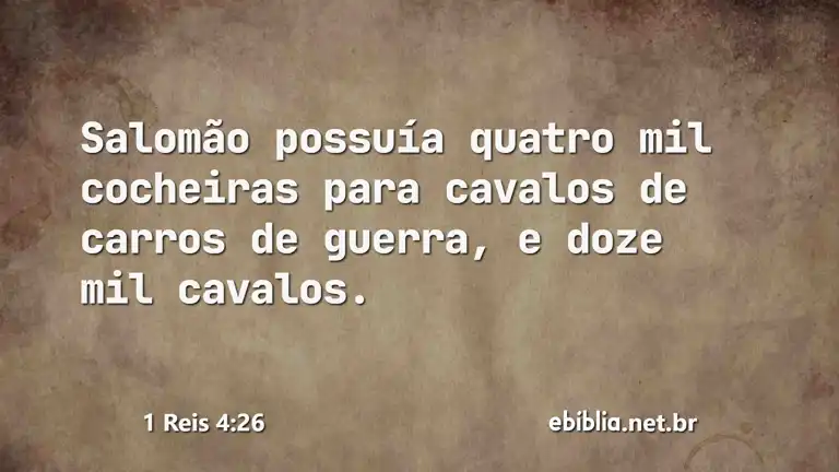 1 Reis 4:26