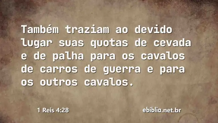 1 Reis 4:28