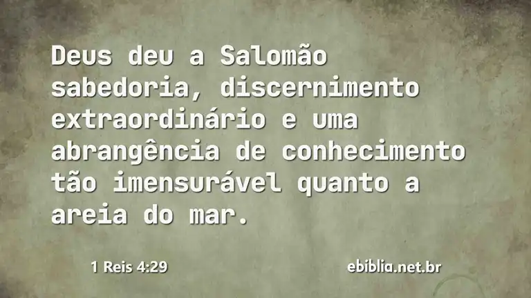 1 Reis 4:29