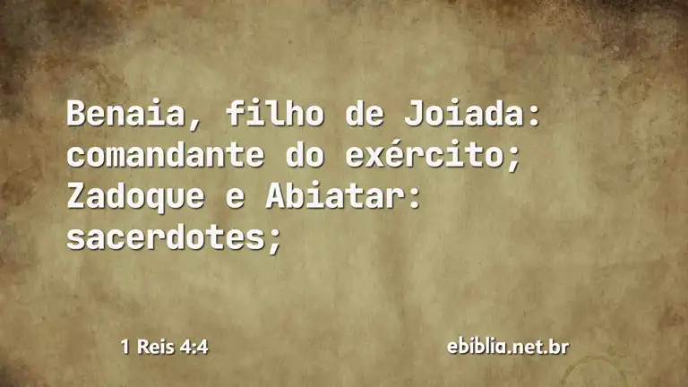 1 Reis 4:4