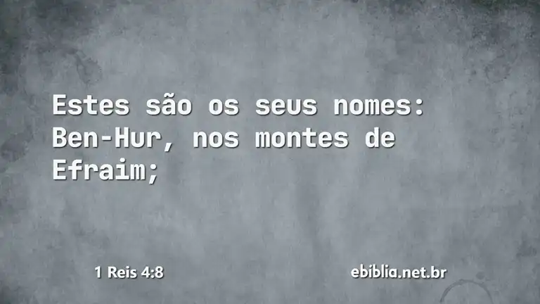 1 Reis 4:8