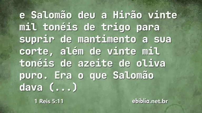 1 Reis 5:11