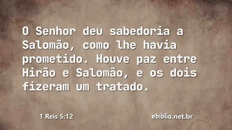 1 Reis 5:12