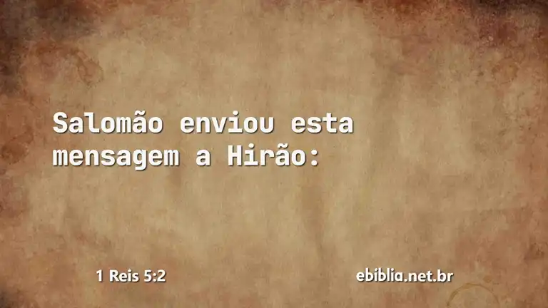 1 Reis 5:2