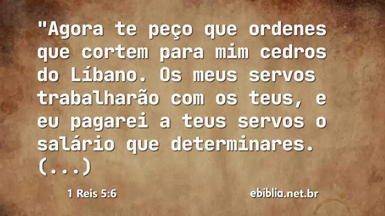 1 Reis 5:6