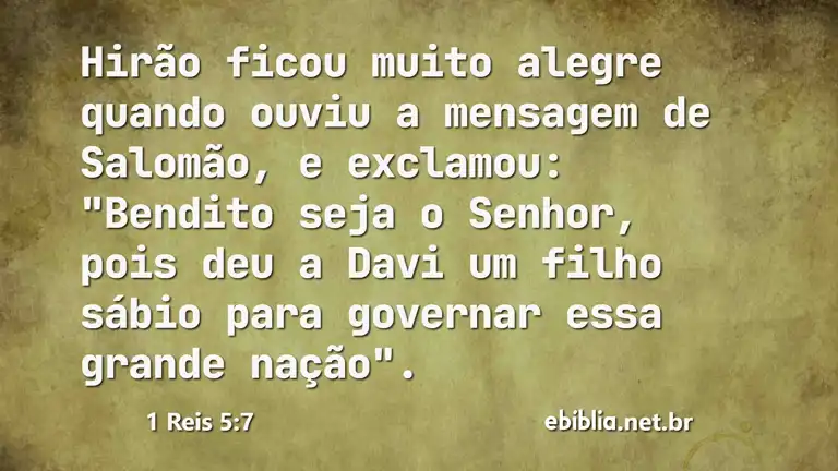 1 Reis 5:7