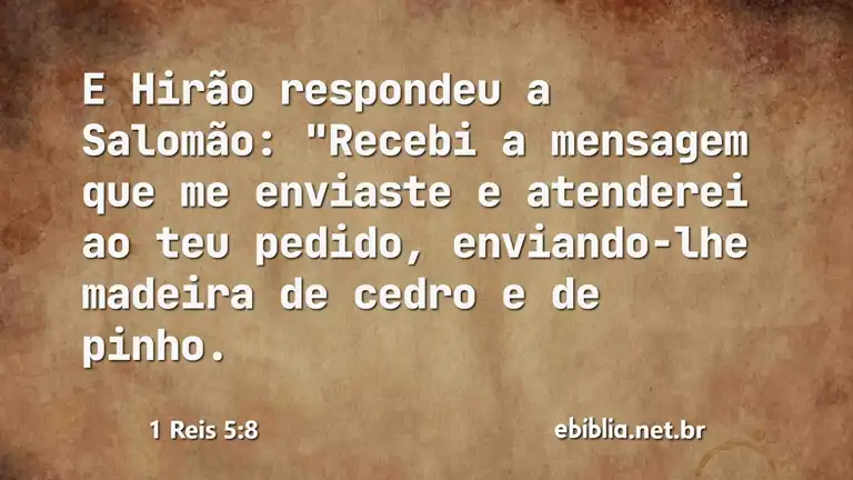 1 Reis 5:8