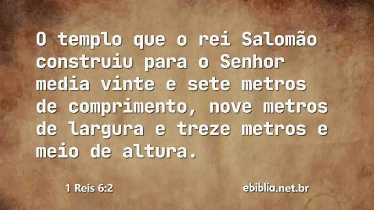 1 Reis 6:2