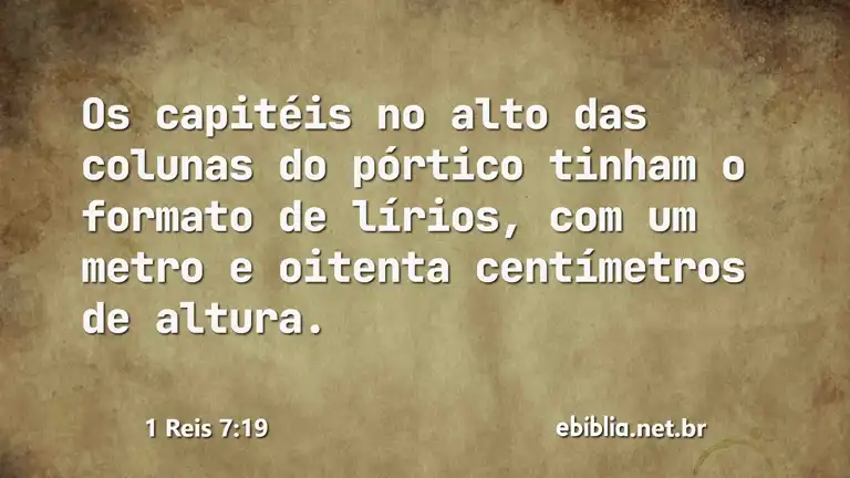 1 Reis 7:19