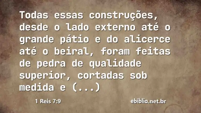 1 Reis 7:9