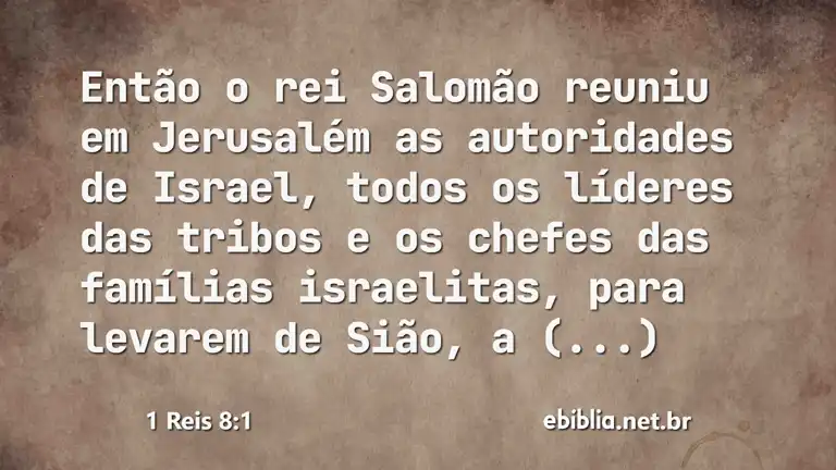 1 Reis 8:1