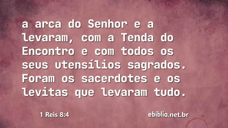 1 Reis 8:4