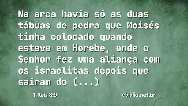 1 Reis 8:9