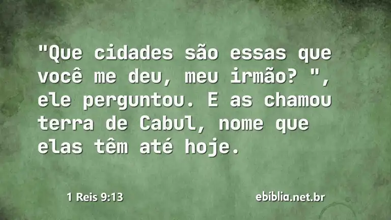 1 Reis 9:13