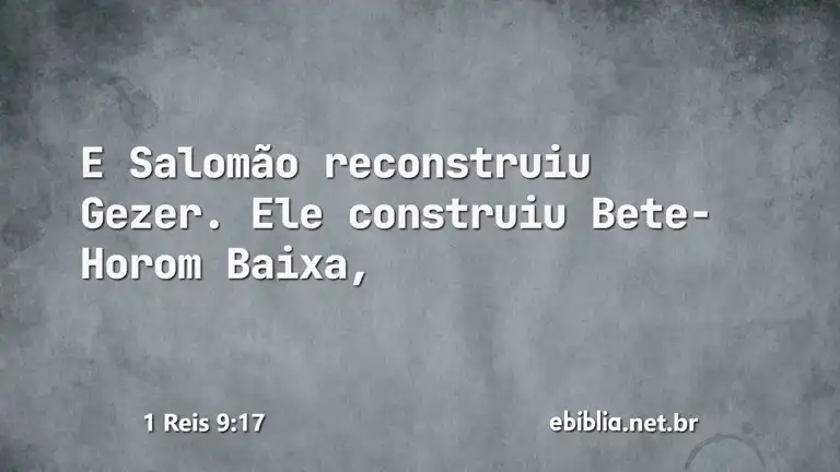 1 Reis 9:17