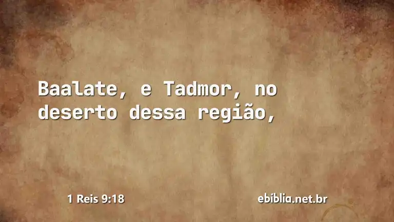 1 Reis 9:18