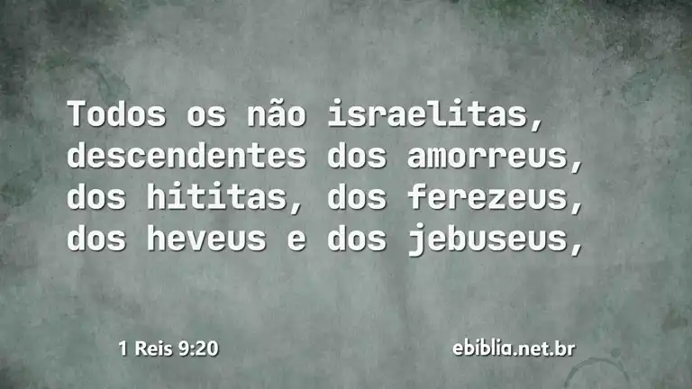 1 Reis 9:20