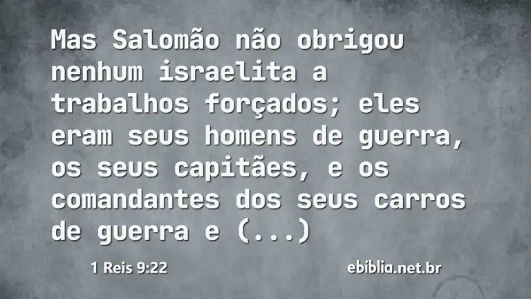 1 Reis 9:22