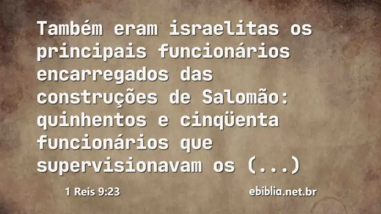 1 Reis 9:23