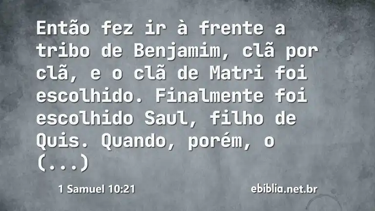 1 Samuel 10:21