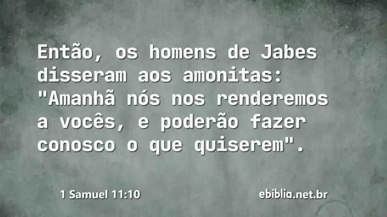 1 Samuel 11:10