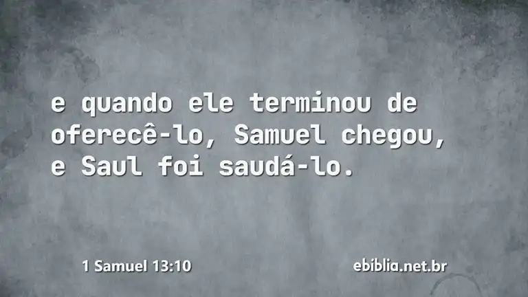 1 Samuel 13:10