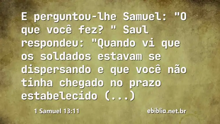 1 Samuel 13:11