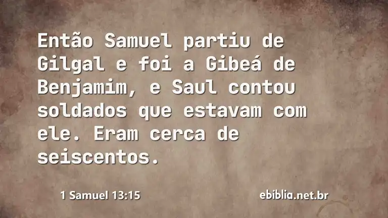 1 Samuel 13:15