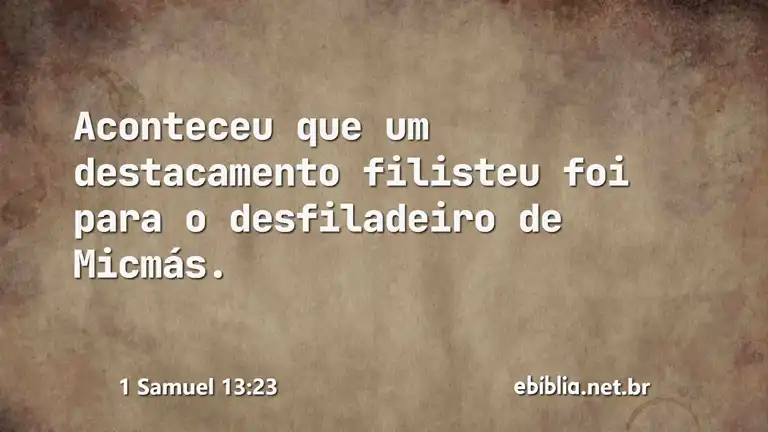 1 Samuel 13:23