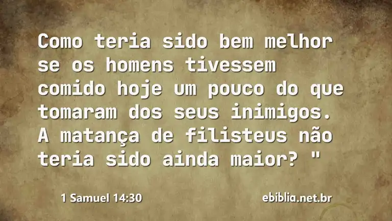 1 Samuel 14:30