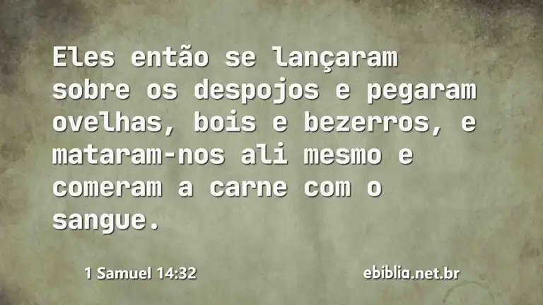 1 Samuel 14:32