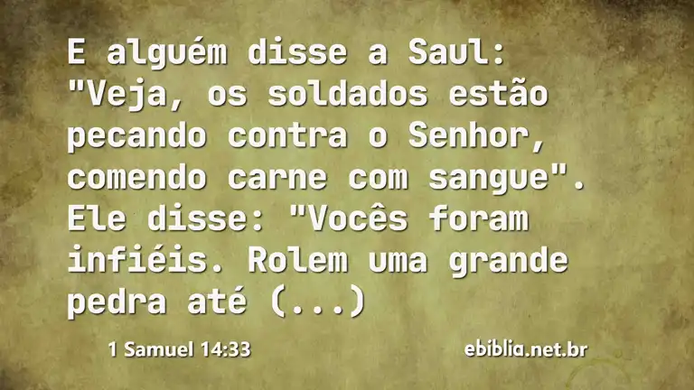 1 Samuel 14:33