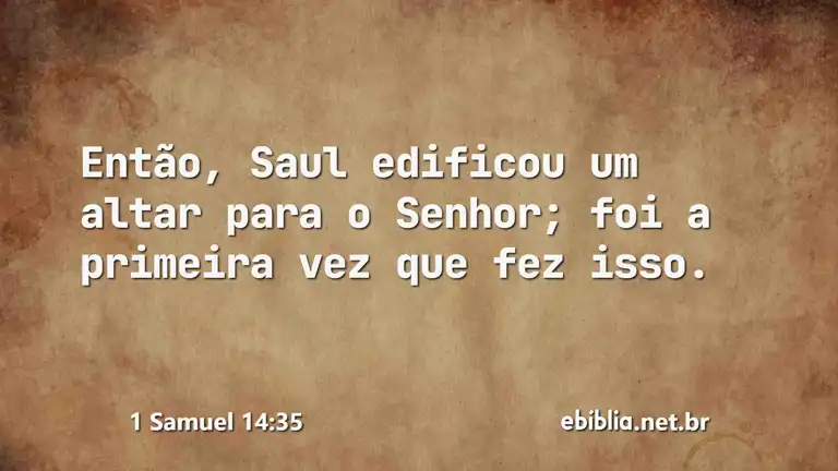 1 Samuel 14:35