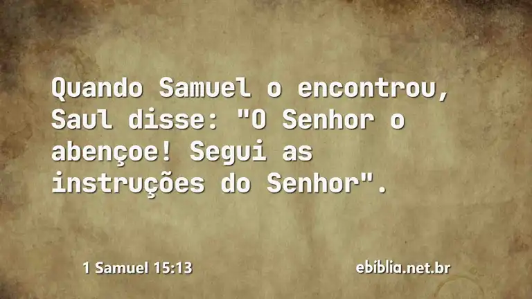 1 Samuel 15:13