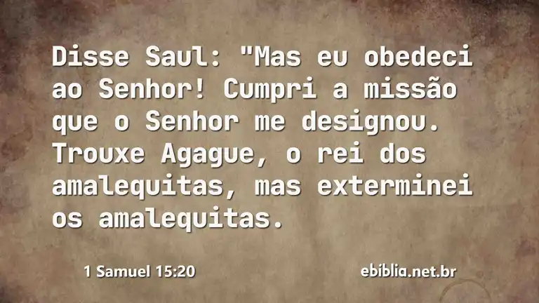 1 Samuel 15:20