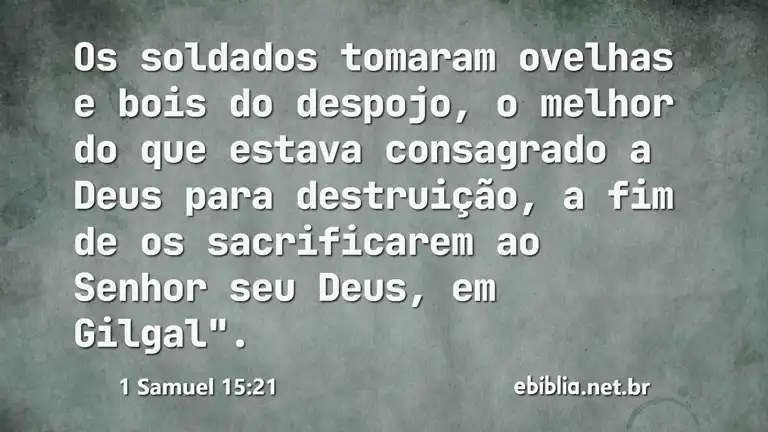 1 Samuel 15:21