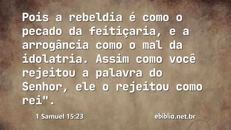 1 Samuel 15:23