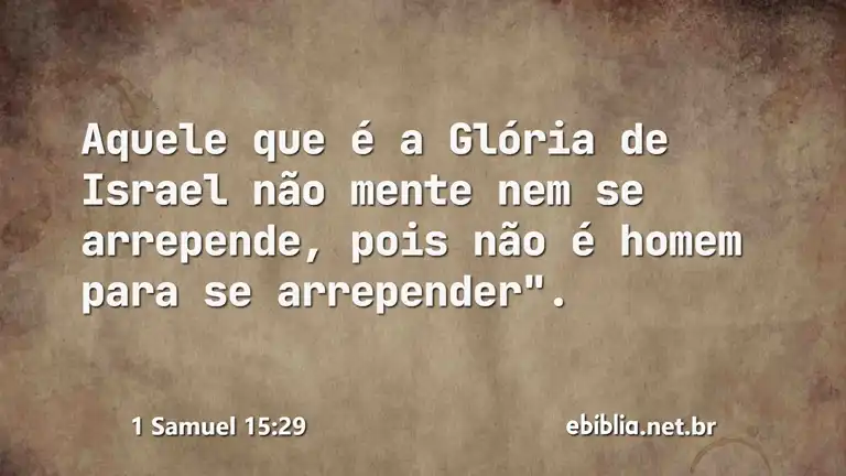 1 Samuel 15:29