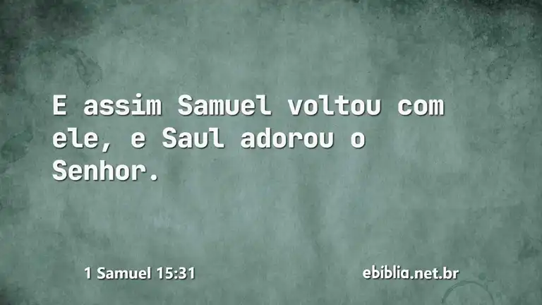 1 Samuel 15:31