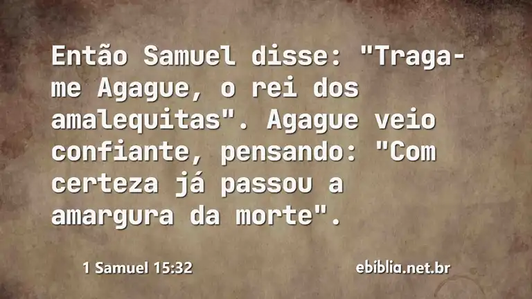 1 Samuel 15:32