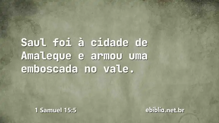 1 Samuel 15:5