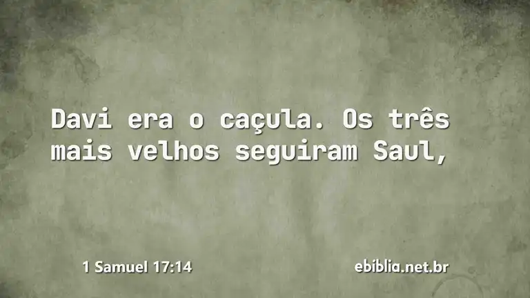 1 Samuel 17:14